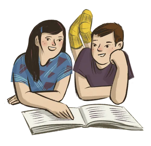 Children reading together