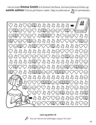 Emma Smith Gathered Hymns coloring page