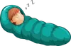 Person in sleeping bag