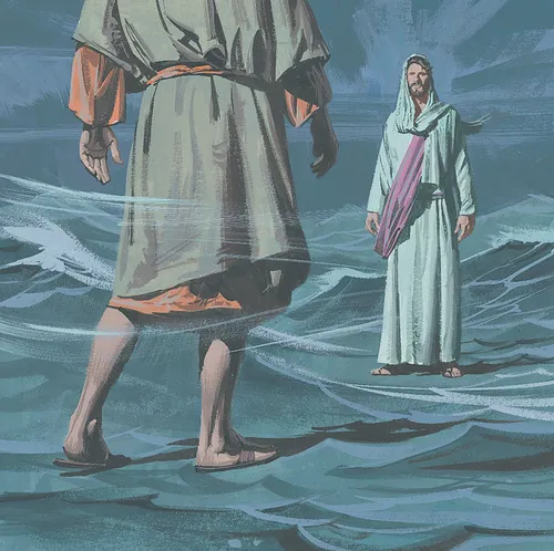 Peter and Jesus walking on water