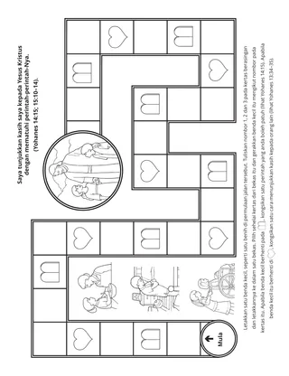 halaman aktiviti: Saya menunjukkan kasih saya kepada Yesus Kristus dengan mematuhi perintah-perintah-Nya