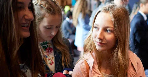 young women at conference