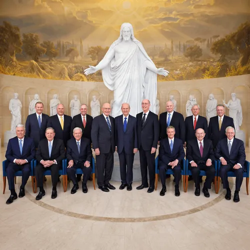First Presidency and Quorum of the Twelve Apostles at Rome Italy Temple