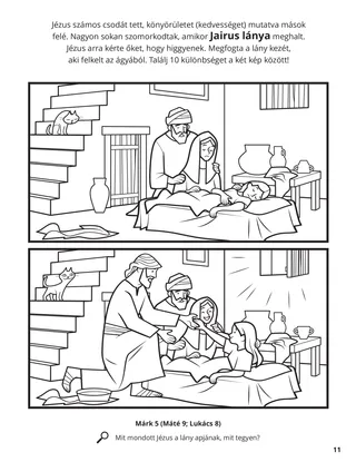 Jesus Raised Jairus’s Daughter from the Dead coloring page