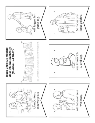 Seite mit der Aktivität: Ich möchte so sein wie Jesus