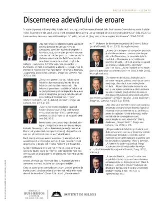 foaie de prezentare, Să discernem adevărul de eroare