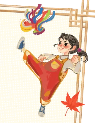 Girl playing jegichagi