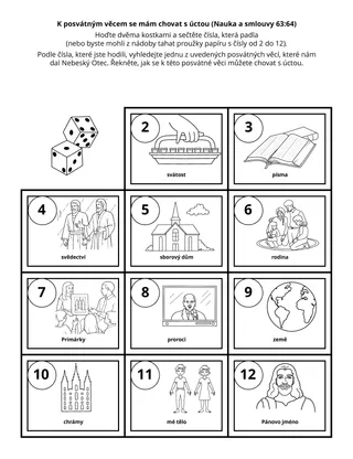 stránka s činností pro děti