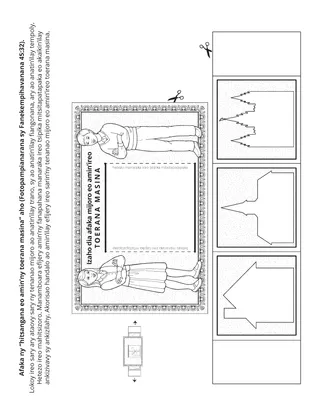 pejin’ny asa atao: Afaka [mitsangana] eo amin’ny toerana masina aho