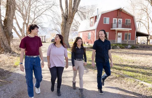 family walking together