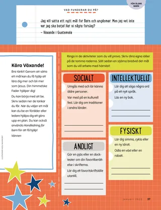 Page from the January 2022 Friend Magazine.