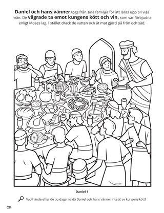 Daniel and His Friends coloring page