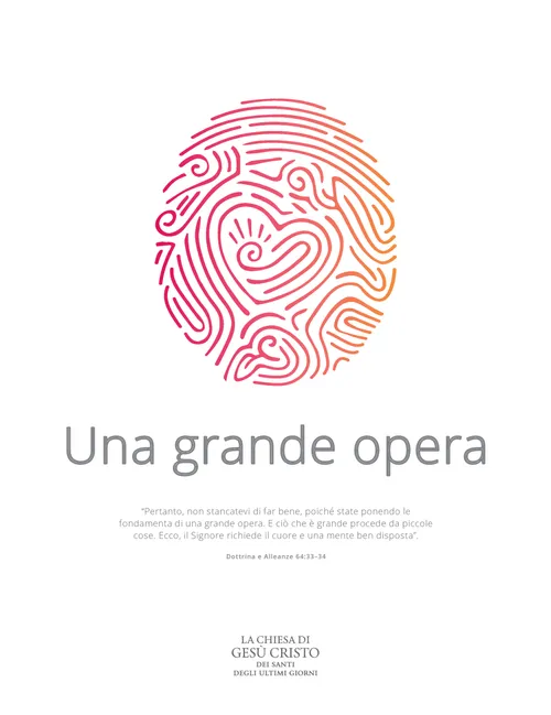 Una grande opera – Poster del tema dei giovani per il 2021