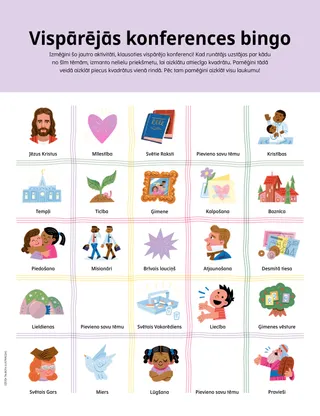 Lapa PDF formātā ar ilustrētu ikonu režģi