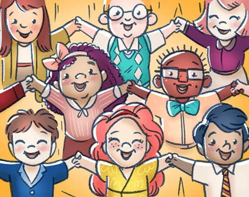 Mangfoldig gruppe af børn