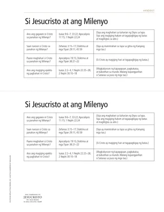 handout, ang Ikalawang Pagparito ni Jesucristo