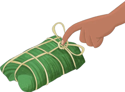 Tying the string on the hallaca