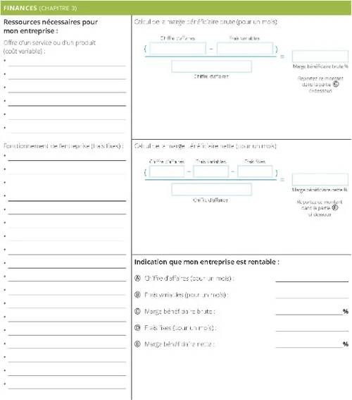 Plan d’affaires personnel : Section Finances