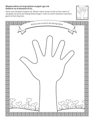 ektiviti pes bilong ol pikinini