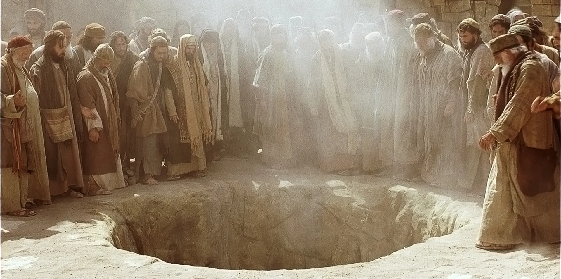 Stephen is cast out by the people to be stoned.