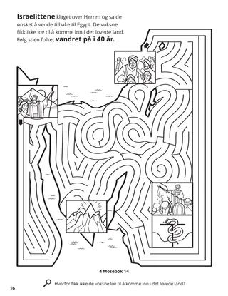 Forty Years in the Wilderness coloring page