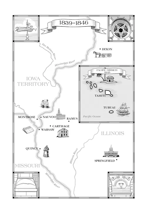 map of Illinois with Tahiti inset