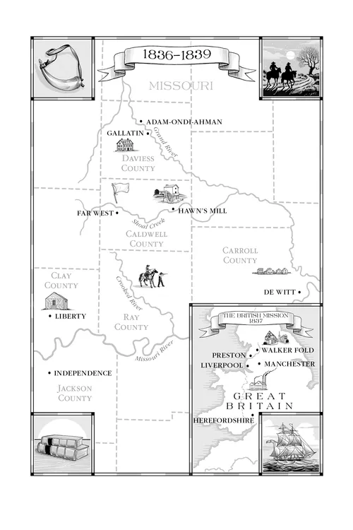 map of the Missouri with England inset