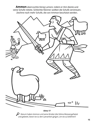 Ammon and the King’s Sheep coloring page