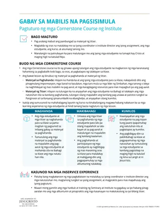 handout, GABAY SA MABILIS NA PAGSISIMULA