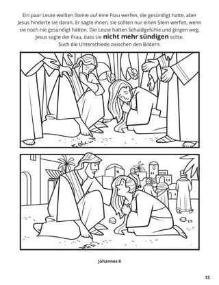 Jesus Tells Woman to Sin No More coloring page