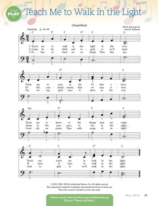 music, Teach Me to Walk in the Light