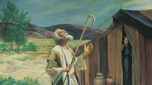 Abraham on the Plains of Mamre, by Grant Clawson