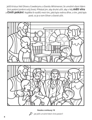 Oliver and David Taught Repentance coloring page