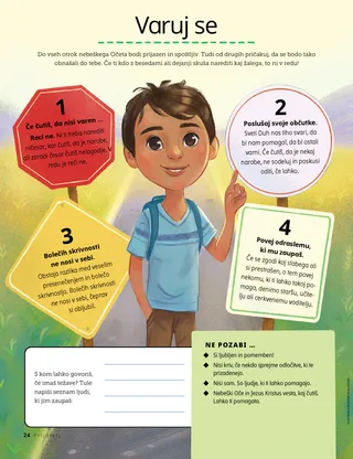 a boy standing in front of road signs