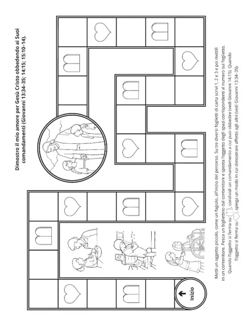 pagina delle attività – Osservare i comandamenti