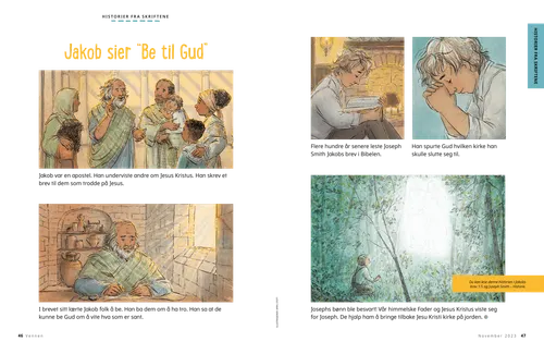 Historie i PDF-format om Jakob som underviser og Joseph Smith som ber