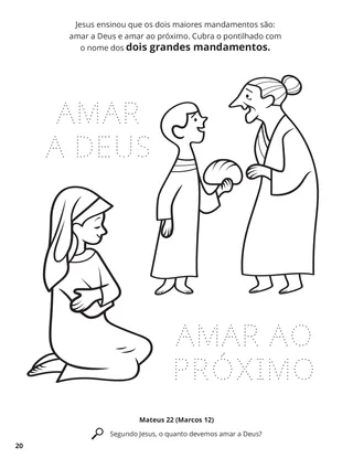 The Two Great Commandments coloring page