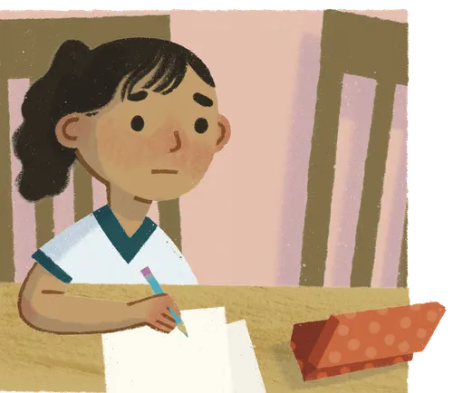 Girl looking worrried