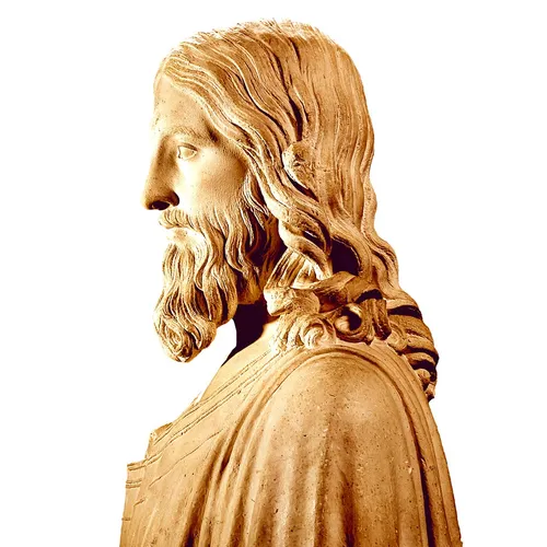 profile view of statue of Jesus Christ