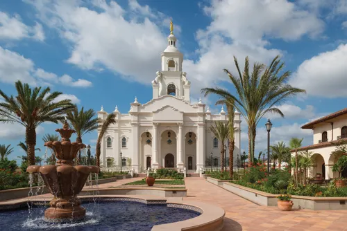Fauniteni ʻi he Temipale Mekisikou Tiuaná (Fountain at the Tijuana Mexico Temple)