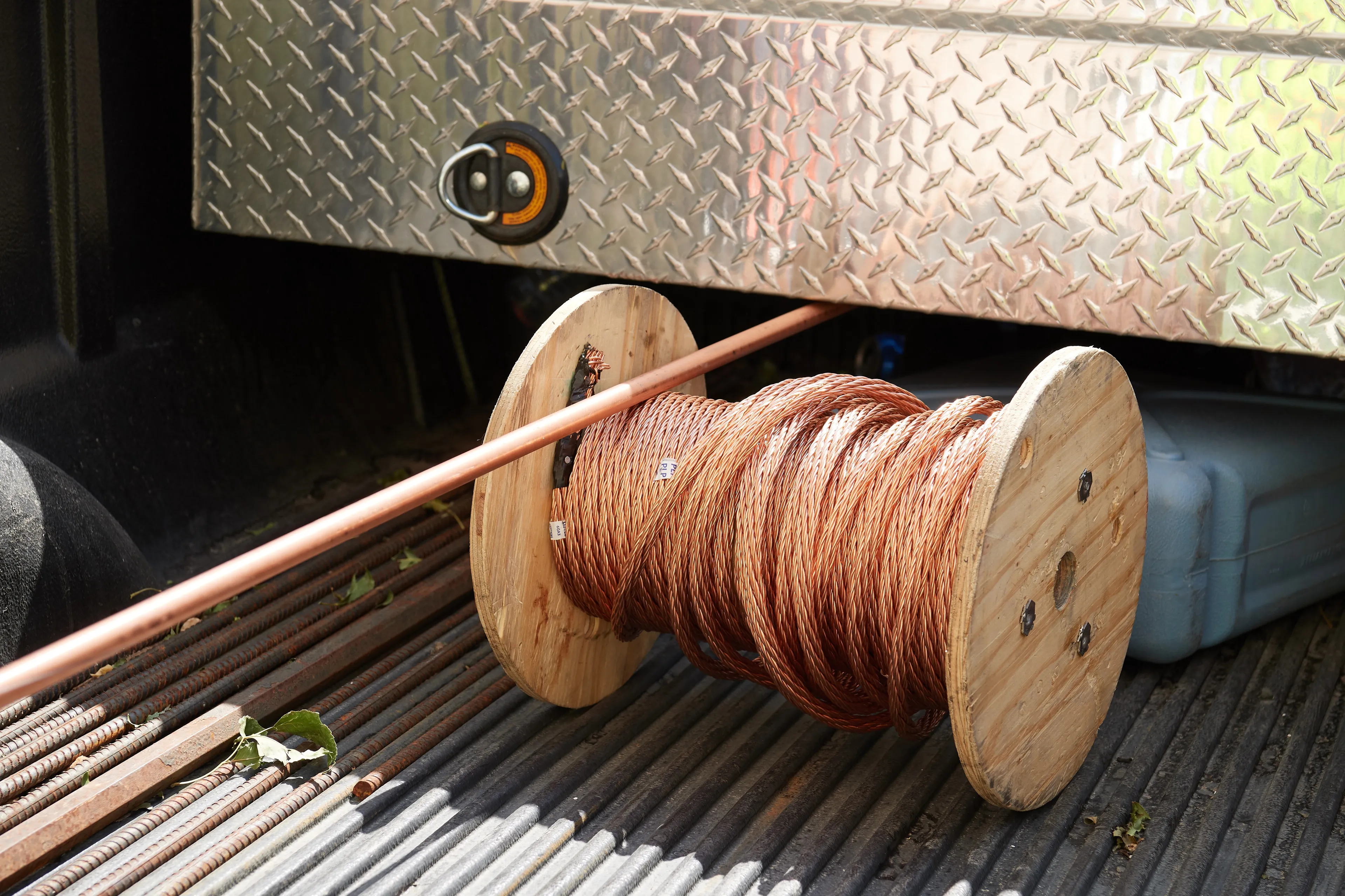 Construction on the Salt Lake Temple during September, 2020. Construction workers work on the site. Construction workers build a fence. 