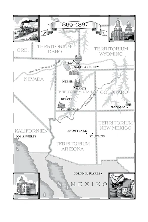 Karte vom Westen der USA