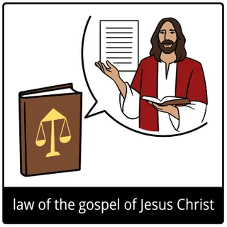 law of the gospel of Jesus Christ gospel symbol