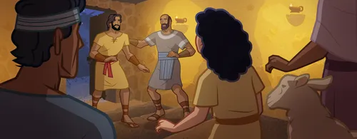 Peter tells the Church members that the Lord brought him out of prison.