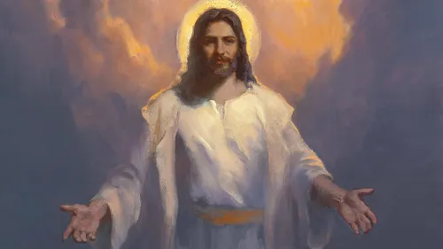 Jesus Christ with His hands outstretched