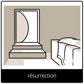 pictogramme de l’Évangile « résurrection »