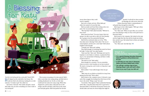 Page PDF with illustration of a man and a girl loading a car with luggage