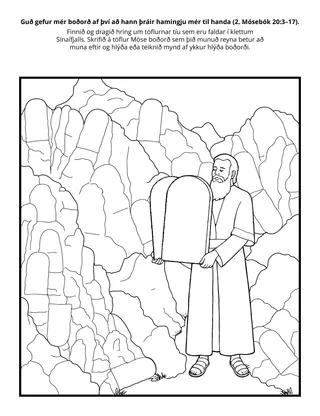 Verkefnasíða Barnafélagsins: Guð gefur mér boðorð af því að hann vill að ég njóti hamingju