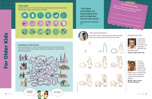 Page PDF with activities and quotes for tweens