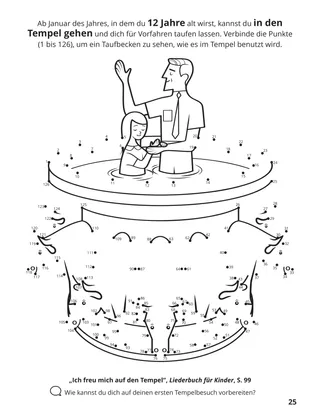 Seite 25 im Malbuch „Wir sammeln die Familie Gottes“